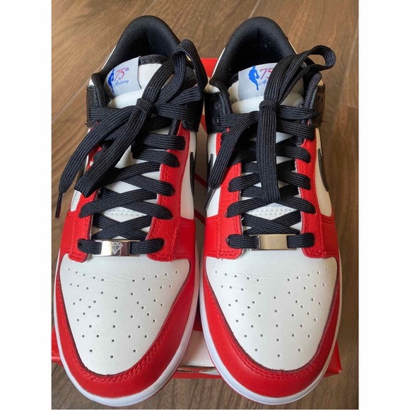 Nike Dunk Low EMB NBA 75th Anniversary Chicago Sneaker - Picture 3 of 11